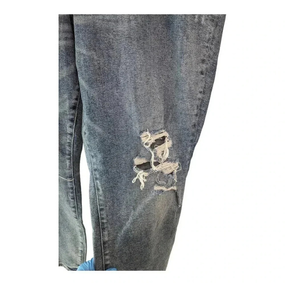 Torrid Denim Womens Plus Size 22T Blue Distressed Ripped Mid-rise Skinny Jeans - Picture 6 of 14